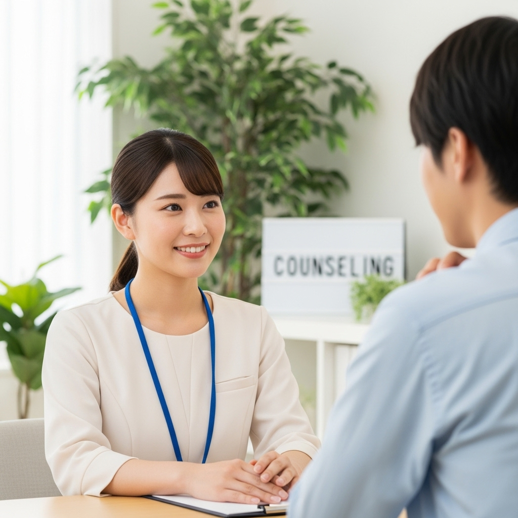 社員との面談の様子